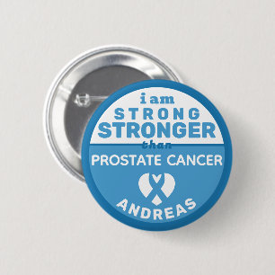 I Am Stronger Than Prostate Cancer Button