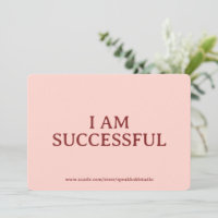 I am successful Card, Custom Gift for Her & Friend