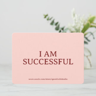 I am successful Card, Custom Gift for Her & Friend Holiday Card