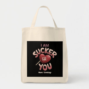 I Am Sucker for You Groovy Valentine's Matching Tote Bag