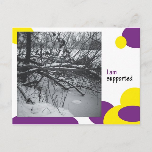 I am supported postcard (Front)