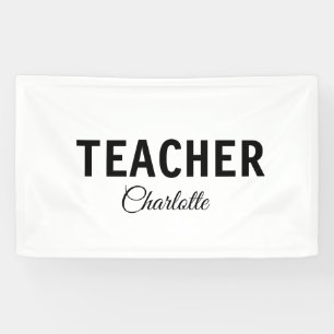 I am teacher school Collegeadd your name text simp Banner