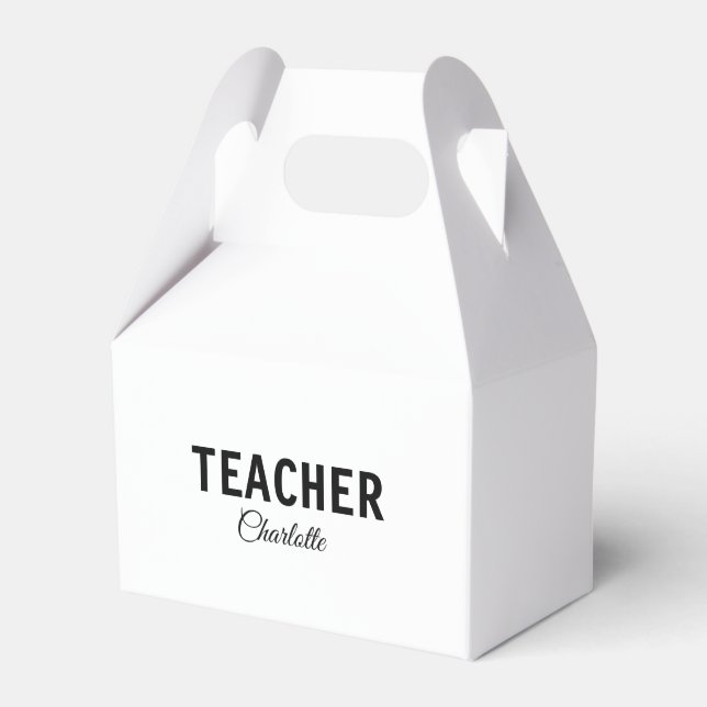 I am teacher school Collegeadd your name text simp Favour Box (Front Side)