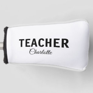 I am teacher school Collegeadd your name text simp Golf Head Cover