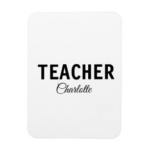I am teacher school Collegeadd your name text simp Magnet