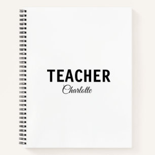 I am teacher school Collegeadd your name text simp Notebook