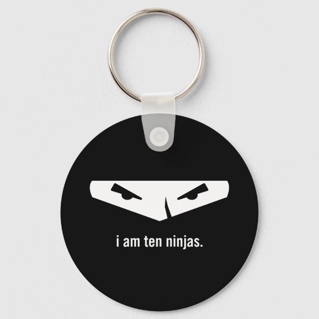 i am ten ninjas key ring (Front)