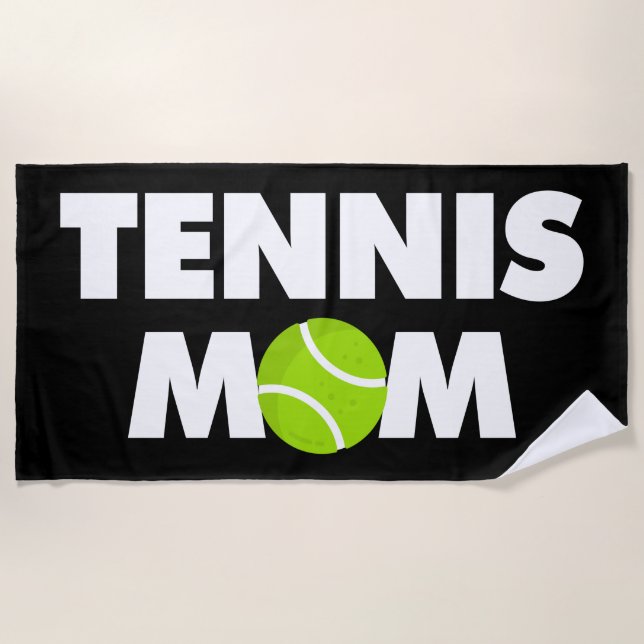 I am Tennis Mom Beach Towel (Front)