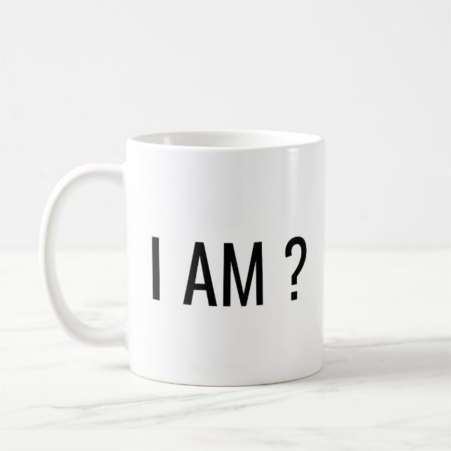 I AM Text Coffee Mug (Left)