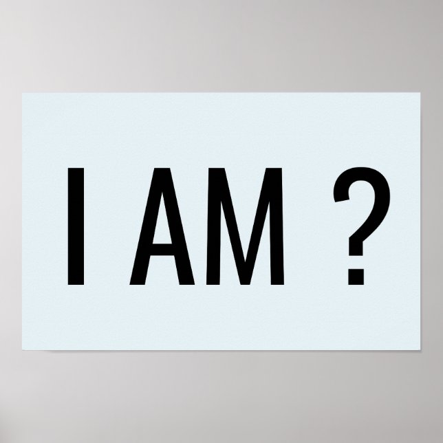 I AM Text Poster (Front)