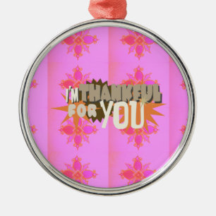 I am Thankful For You Metal Tree Decoration