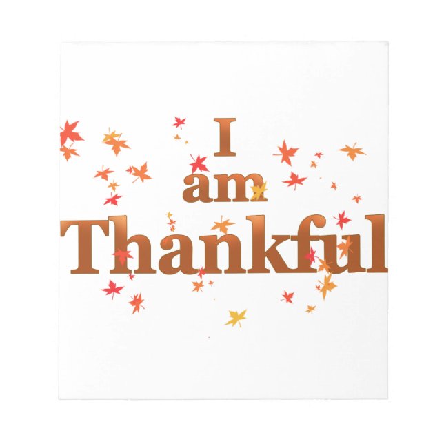 i am thankful notepad (Front)