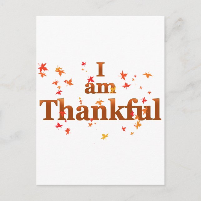 i am thankful postcard (Front)