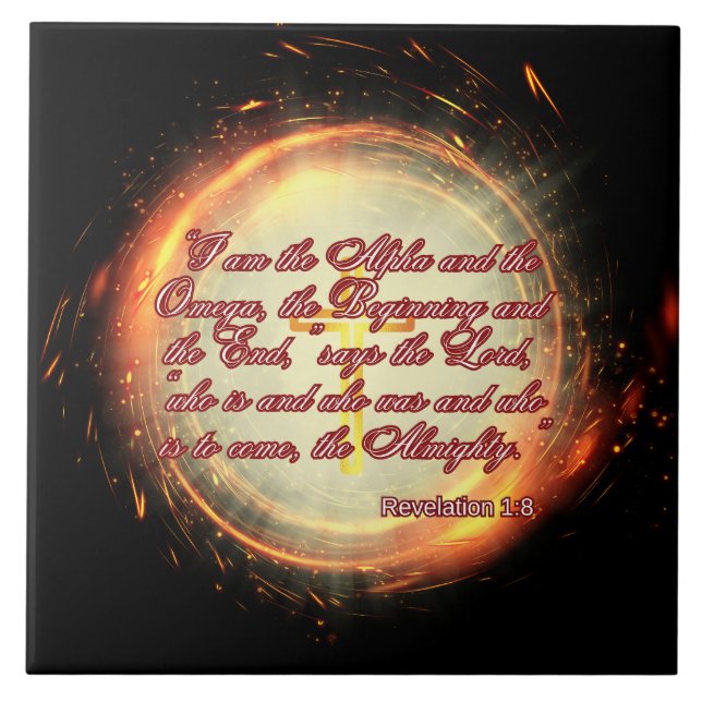 I am the Alpha and the Omega Tile (Front)