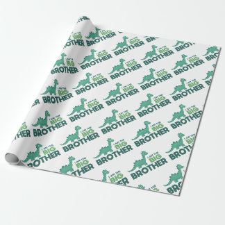 I am the big brother cute dinosaur cartoon wrapping paper