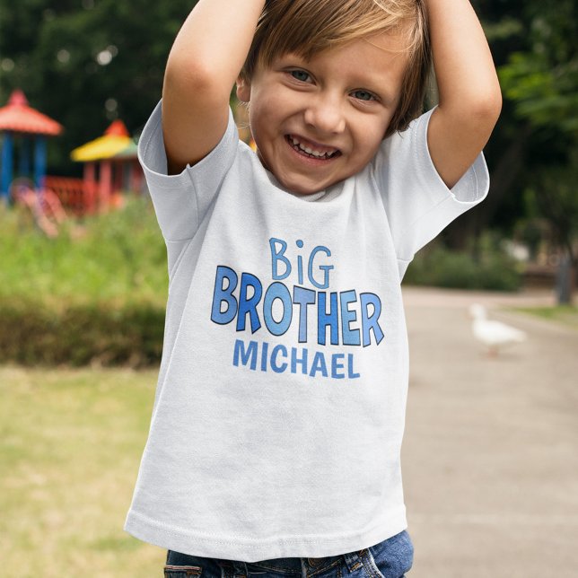 I am the Big Brother Whimsical Modern Blue  Toddler T-Shirt (Creator Uploaded)