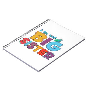 I am the Big Sister Butterfly Spiral Notebook