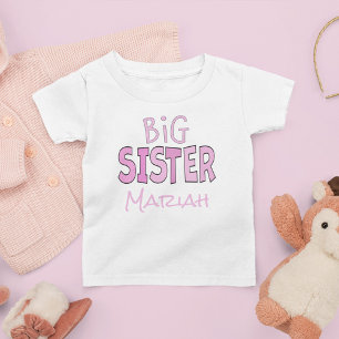 I am the Big Sister Pink Whimsical Modern Cute Toddler T-Shirt