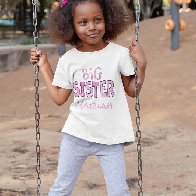 I am the Big Sister Whimsical Pink Cute T-Shirt (Creator Uploaded)