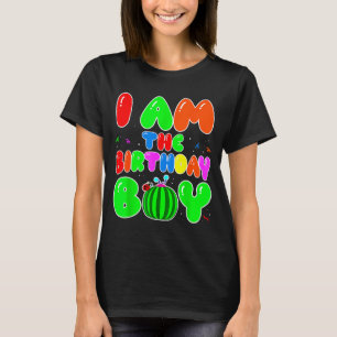 I Am The Birthday Boy Funny Watermelon Birthday Fa T-Shirt