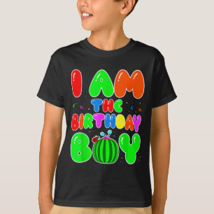 I Am The Birthday Boy Funny Watermelon Birthday Fa T-Shirt