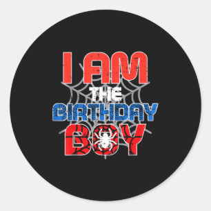 I Am The Birthday Boy Sder Party Family Matching B Classic Round Sticker