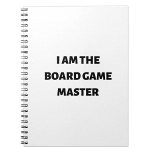 I am the board game master notebook