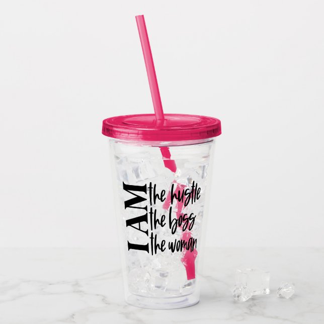 I Am The Boss Acrylic Tumbler (Front Ice)