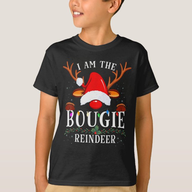 I Am The Bougie Reindeer Christmas Family  T-Shirt (Front)