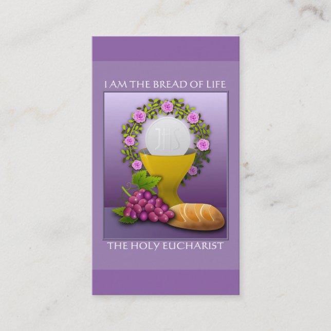 I AM The Bread of Life - Holy Eucharist Business Card (Front)