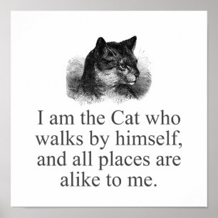 I Am The Cat Who Walks By Himself Poster