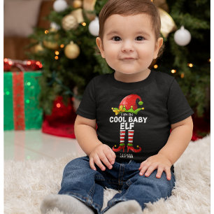I am The Cool Baby Girl Elf Funny Elf Baby T-Shirt