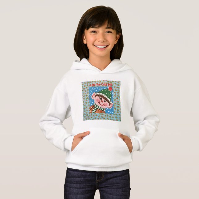 I am the Cute Elf Hoodie (Front Full)