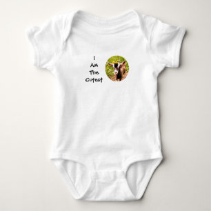 I Am The Cutest Kid (photo of baby goat) Bodysuit