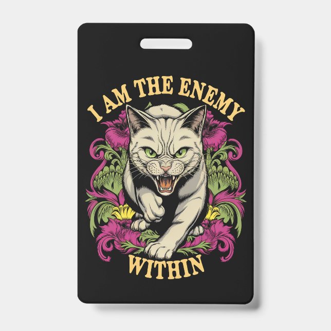 I Am The Enemy Within Harris Walz 2024 ID Badge (Front)