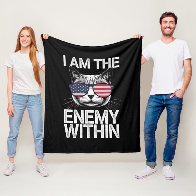 I Am The Enemy Within Kamala Harris 2024  Fleece Blanket (In Situ)