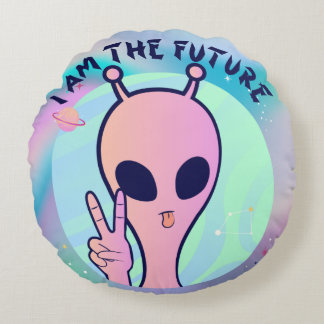 I Am the Future Alien Throw Pillow