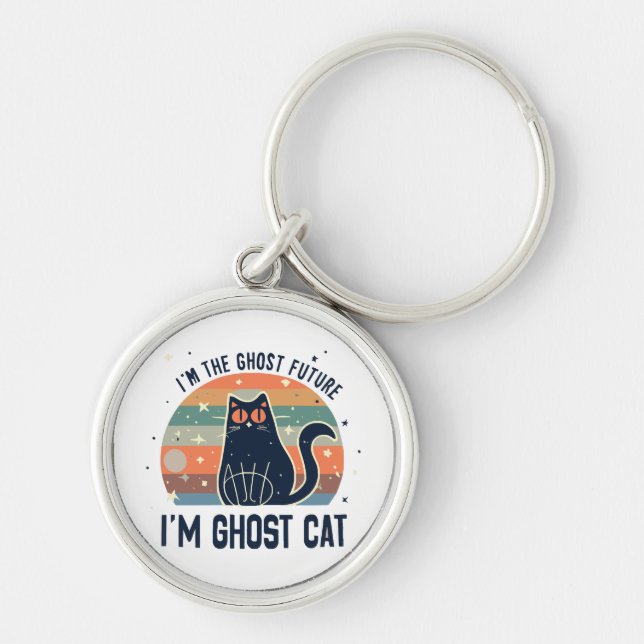 I AM THE GHOST FUTURE, GHOST CAT  KEY RING (Front)