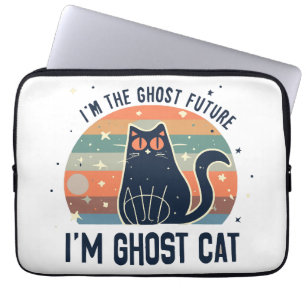 I AM THE GHOST FUTURE, GHOST CAT LAPTOP SLEEVE