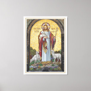 "I AM THE GOOD SHEPHERD" John 10:11 Mosaic Art  Canvas Print