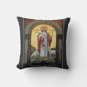 "I AM THE GOOD SHEPHERD" John 10:11 Mosaic Art Cushion