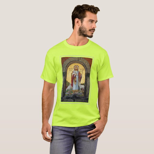 "I AM THE GOOD SHEPHERD" John 10:11 Mosaic Art  T-Shirt (Front Full)