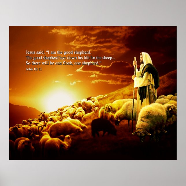 “I am the good shepherd. John 10:11 Poster (Front)