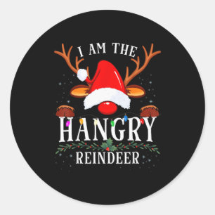 I Am The Hangry Reindeer Christmas Family Classic Round Sticker