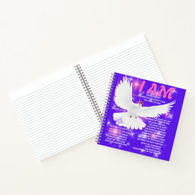 I Am The Holy Spirit Spiral Notebook (Inside)