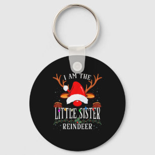 I Am The Little Sister Reindeer Christmas Family  Key Ring
