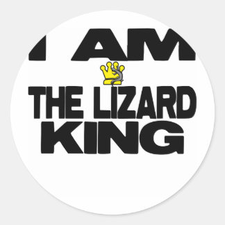 I Am The Lizard King Classic Round Sticker
