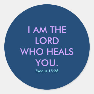 I AM THE LORD - 1118 CLASSIC ROUND STICKER