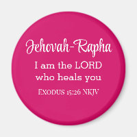 I am the Lord Who Heals You Bible Verse Hot Pink