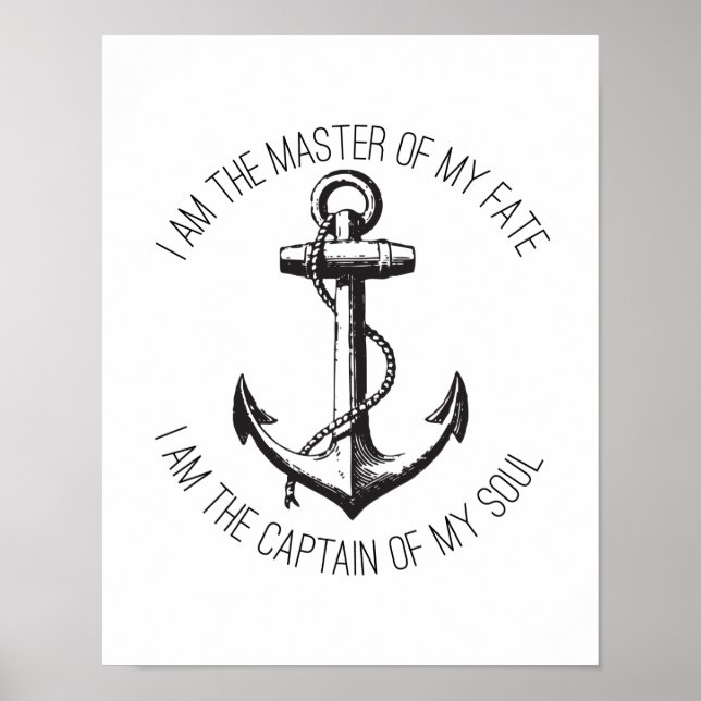 I am the Master of my Fate Poster (Front)
